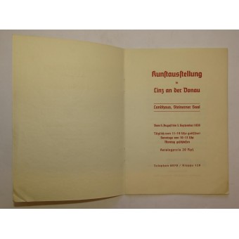 Брошюра -каталог с выставки изобразительного искусства в Линце. Espenlaub militaria